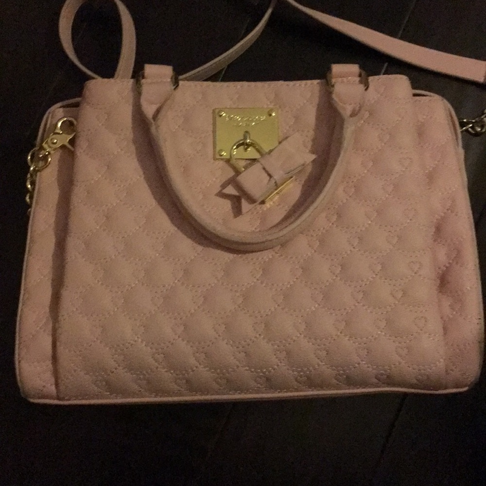 Betsy Johnson pink quilted purse